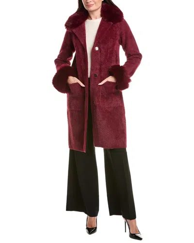Joseph Ribkoff Long Coat In Brown