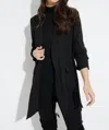 Joseph Ribkoff Long Line Blazer In Black Noir In Multi
