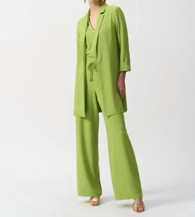 Joseph Ribkoff Long Notched Blazer In Greenery