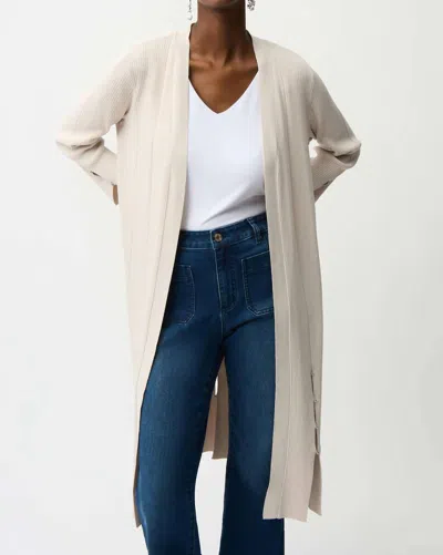 Joseph Ribkoff Long Open Cardigan In Moonstone In Multi