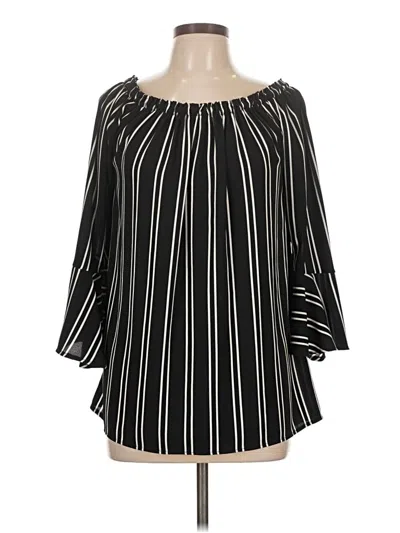 Pre-owned Joseph Ribkoff Long Sleeve Blouse In Black