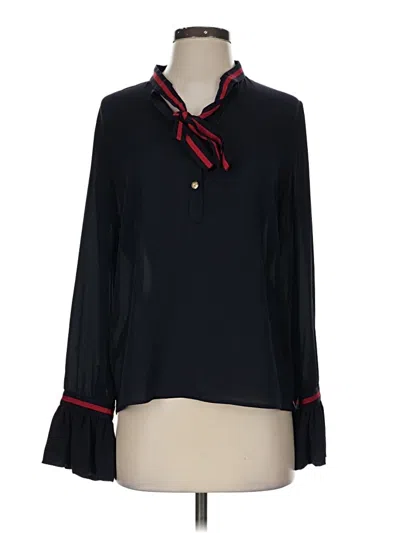 Pre-owned Joseph Ribkoff Long Sleeve Blouse In Black