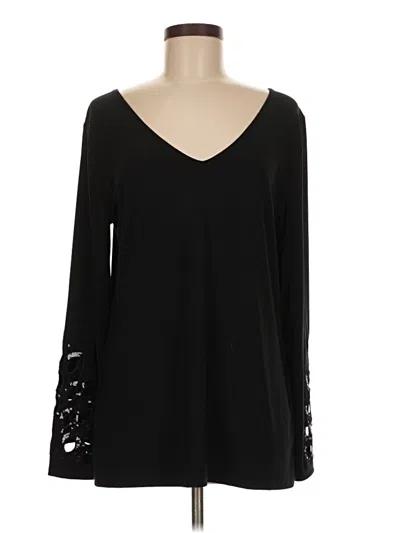 Pre-owned Joseph Ribkoff Long Sleeve Blouse In Black