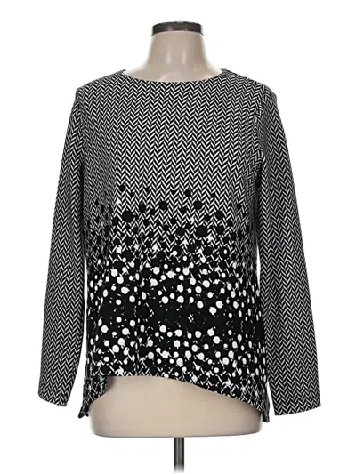 Pre-owned Joseph Ribkoff Long Sleeve Blouse In Black