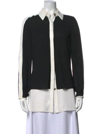 Pre-owned Joseph Ribkoff Long Sleeve Blouse In Black