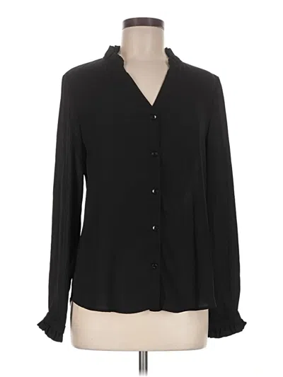 Pre-owned Joseph Ribkoff Long Sleeve Blouse In Black