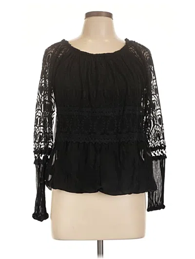 Pre-owned Joseph Ribkoff Long Sleeve Blouse In Black