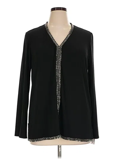 Pre-owned Joseph Ribkoff Long Sleeve Blouse In Black