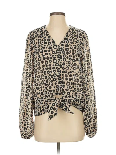 Pre-owned Joseph Ribkoff Long Sleeve Blouse In Brown