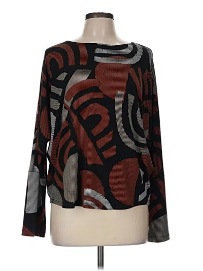 Pre-owned Joseph Ribkoff Long Sleeve Blouse In Brown
