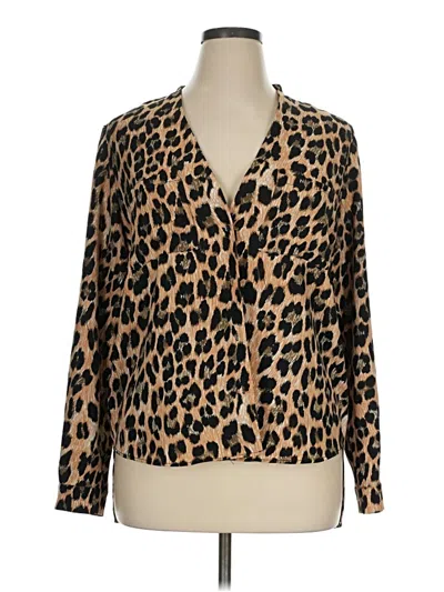 Pre-owned Joseph Ribkoff Long Sleeve Blouse In Brown