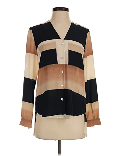Pre-owned Joseph Ribkoff Long Sleeve Blouse In Brown