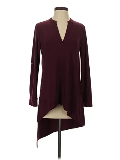 Pre-owned Joseph Ribkoff Long Sleeve Blouse In Burgundy