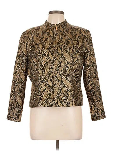 Pre-owned Joseph Ribkoff Long Sleeve Blouse In Gold