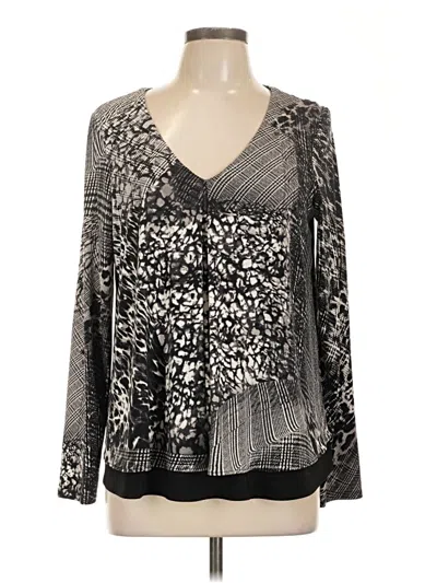 Pre-owned Joseph Ribkoff Long Sleeve Blouse In Gray