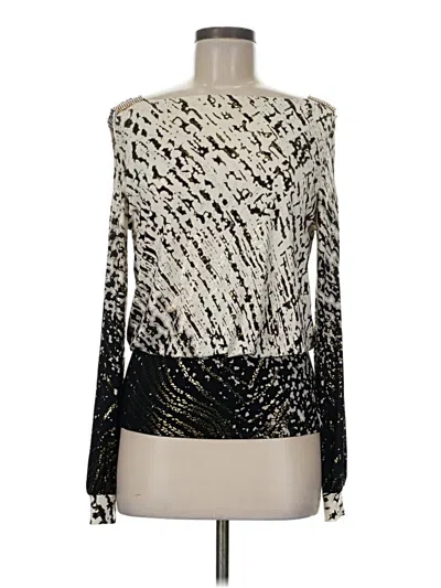 Pre-owned Joseph Ribkoff Long Sleeve Blouse In Silver