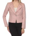 Joseph Ribkoff Long Sleeve Bouclé Blazer Jacket In Pink/multi In Neutral
