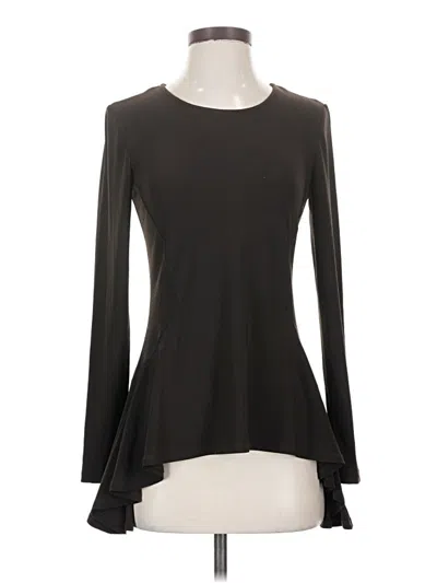 Pre-owned Joseph Ribkoff Long Sleeve Top Black Crew Neck Tops