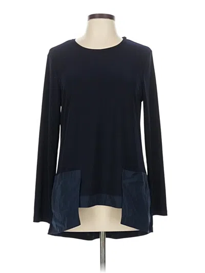 Pre-owned Joseph Ribkoff Long Sleeve Top Blue Boatneck Tops