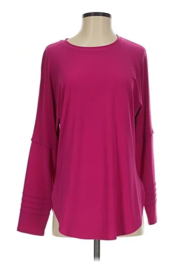 Pre-owned Joseph Ribkoff Long Sleeve Top Burgundy Boatneck Tops