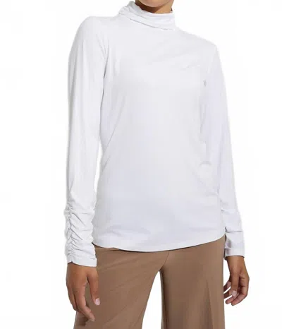 Joseph Ribkoff Long Sleeve Turtleneck Top In White