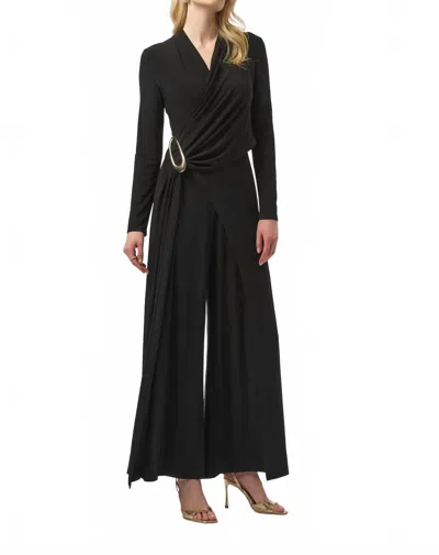 Joseph Ribkoff Long Sleeve Wide-leg Jumpsuit In Black