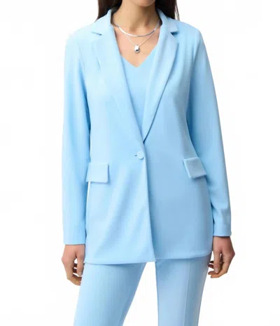 Joseph Ribkoff Long Sleeves Classic Straight Blazer In Sky Blue