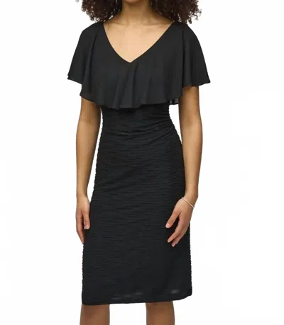 Joseph Ribkoff Lurex And Chiffon Dress In Black