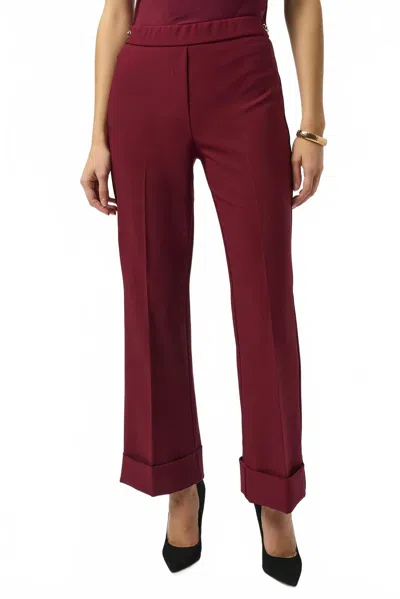 Joseph Ribkoff Lux Pull On Flared Pants In Merlot In Burgundy
