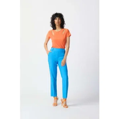 Joseph Ribkoff Lux Twill Cropped Pants In Pink