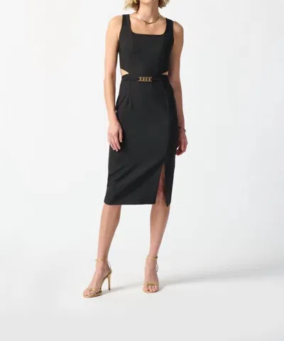 Joseph Ribkoff Lux Twill Sheath Dress In Black