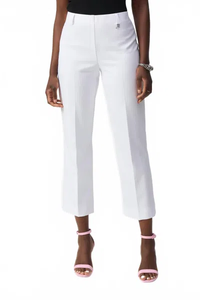 Joseph Ribkoff Lux Twill Straight Leg Pull-on Pants In Off White