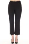 Joseph Ribkoff Luxe Twill Pull On Straight Ankle Pants In Black In Black