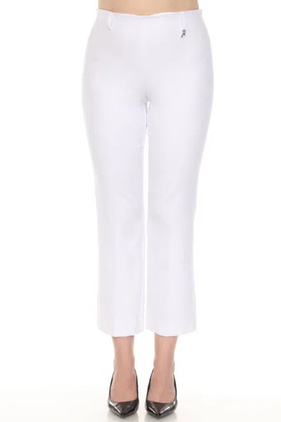 Joseph Ribkoff Luxe Twill Pull On Straight Ankle Pants In Off-white