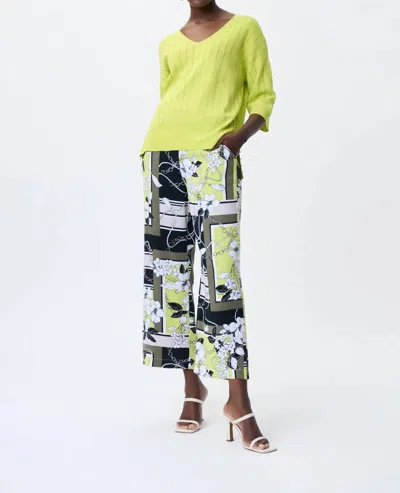 Joseph Ribkoff Lydia Three Quarter Sleeve Top In Lime In Green