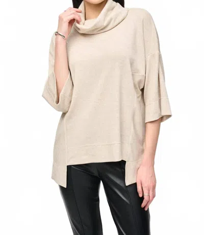 Joseph Ribkoff Marled Dolman Cowl Top In Beige In Neutral