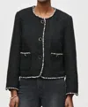 Joseph Ribkoff Boucle Contrast Jacket In Black In Black
