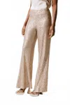 Joseph Ribkoff Sequined Pants In Matte Gold In Gold