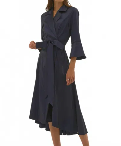 Joseph Ribkoff Maxi Wrap Dress With Belt In Midnight In Black