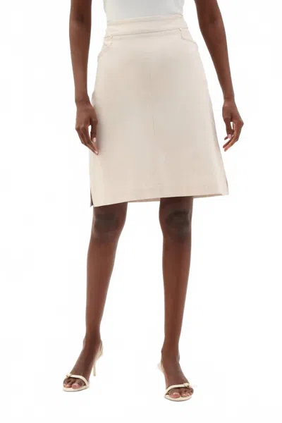 Joseph Ribkoff Melange Millenium Skirt With Pockets In Natural In Neutral