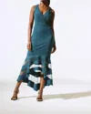 Joseph Ribkoff Mesh Insert Mermaid Evening Dress In Twilight