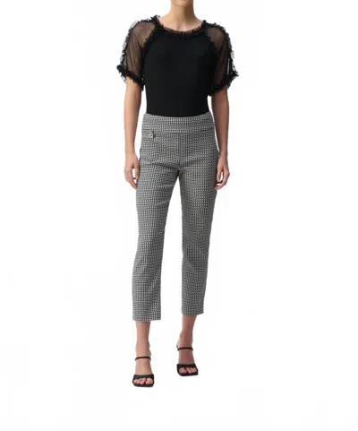 Joseph Ribkoff Mesh Short Sleeve Top In Black