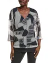 Joseph Ribkoff Mesh Top In Black