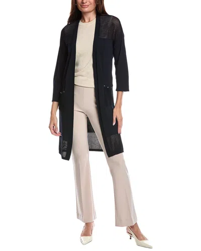 Joseph Ribkoff Mesh Yoke Duster In Black