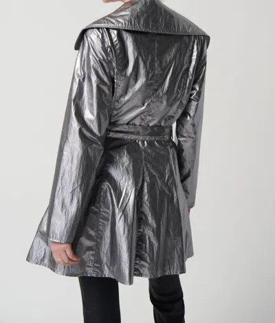 Joseph Ribkoff Metallic Self-tie Jacket In Grey