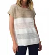 Joseph Ribkoff Metallic Sweater Pullover In Vanilla/gold In Brown