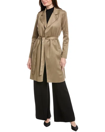 Joseph Ribkoff Microsuede Coat In Brown