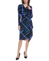 Joseph Ribkoff Abstract Midi Dress In Black