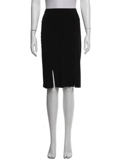 Pre-owned Joseph Ribkoff Midi Length Skirt In Black