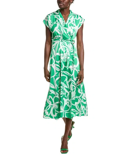 Joseph Ribkoff Midi Wrap Dress In Green